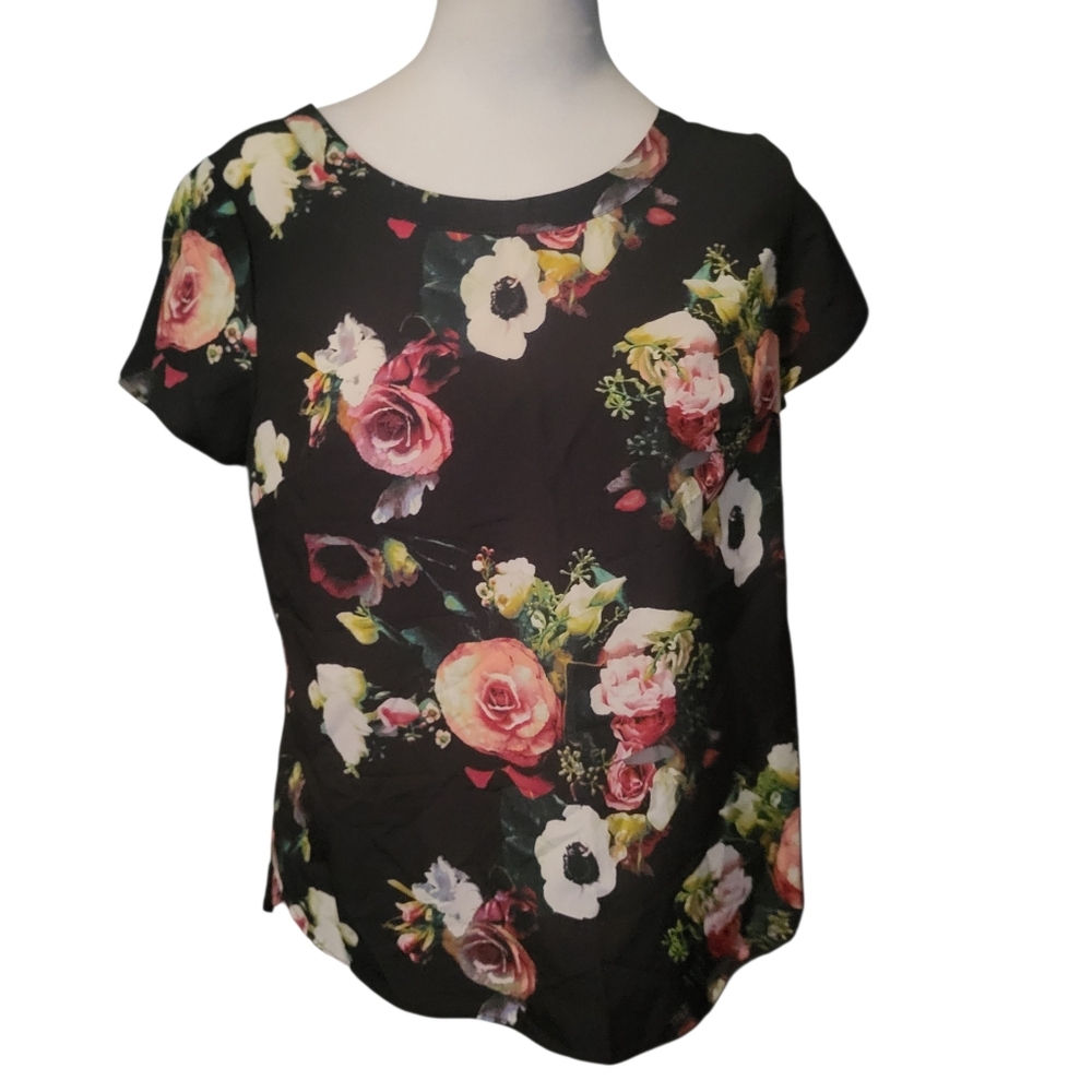 Merona Floral Blouse sz S